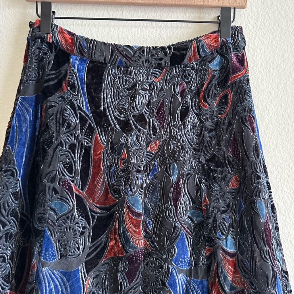 Free People Burnout Velvet Love So Right Maxi Button Skirt - Picture 9 of 9